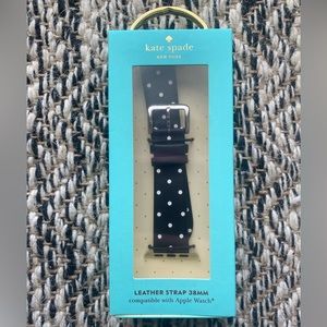 NIB Kate Spade Black White Polka Dot Apple Watch Band 38mm